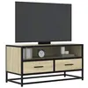 Image de vidaXL Meuble TV chêne sonoma 80x34,5x40 cm bois d'ingénierie et métal848810