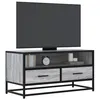 Image de vidaXL Meuble TV sonoma gris 80x34,5x40 cm bois d'ingénierie et métal848812