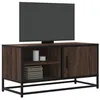 Image de vidaXL Meuble TV chêne marron 80x34,5x40 cm bois d'ingénierie et métal848823