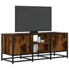 Image de Vidaxl Meuble Tv ChÃªne FumÃ© 100x35x41 Cm Bois D'ingÃ©nierie Et MÃ©tal