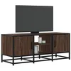 Image de vidaXL Meuble TV chêne marron 100x35x41 cm bois d'ingénierie et métal848838