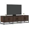 Image de vidaXL Meuble TV chêne marron 150x35x41 cm bois d'ingénierie et métal848863