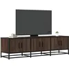 Image de vidaXL Vidaxl Meuble Tv Chêne Marron 150x35x41 Cm Bois D'ingénierie Et Métal