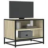Image de vidaXL Meuble TV chêne sonoma 61x40x46 cm bois d'ingénierie et métal848880