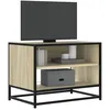 Image de vidaXL Vidaxl Meuble Tv Chêne Sonoma 61x40x46 Cm Bois D'ingénierie Et Métal