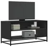 Image de vidaXL Meuble TV noir 91x40x46 cm bois d'ingénierie et métal848884