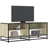 Image de vidaXL Meuble TV chêne sonoma 120,5x40x46cm bois d'ingénierie et métal848890