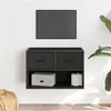 Image de vidaXL Meuble TV noir 60x31x39,5 cm bois d'ingénierie et métal848909