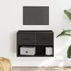 Image de vidaXL Meuble TV noir 60x31x39,5 cm bois d'ingÃ©nierie et mÃ©tal