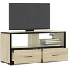 Image de vidaXL vidaXL Meuble TV chêne sonoma 80x31x39,5 cm bois d'ingénierie et métal