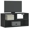 Image de vidaXL Meuble TV noir 80x31x39,5 cm bois d'ingénierie et métal848924