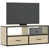 Image de Vidaxl Meuble Tv ChÃªne Sonoma 100x31x39,5cm Bois D'ingÃ©nierie Et MÃ©tal