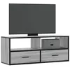 Image de vidaXL Meuble TV sonoma gris 100x31x39,5 cm bois d'ingénierie et métal848932