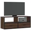 Image de vidaXL Meuble TV chêne marron 100x31x39,5cm bois d'ingénierie et métal848933