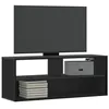 Image de vidaXL Meuble TV noir 100x31x39,5 cm bois d'ingénierie et métal848934