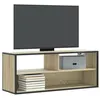 Image de vidaXL Meuble TV chêne sonoma 100x31x39,5cm bois d'ingénierie et métal848935