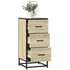 Image de vidaXL Buffet chêne sonoma 35,5x35x76 cm bois d'ingénierie et métal848945
