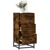Image de vidaXL Buffet chêne fumé 35,5x35x76 cm bois d'ingénierie et métal848946