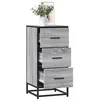 Image de vidaXL Buffet sonoma gris 35,5x35x76 cm bois d'ingénierie et métal848947