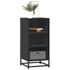 Image de vidaXL Buffet noir 35,5x35x76 cm bois d'ingÃ©nierie et mÃ©tal