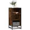 Image de vidaXL Buffet chêne fumé 35,5x35x76 cm bois d'ingénierie et métal848951