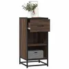 Image de vidaXL Buffet chêne marron 35,5x35x76 cm bois d'ingénierie et métal848958