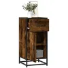 Image de vidaXL Buffet chêne fumé 35,5x35x76 cm bois d'ingénierie et métal848961