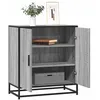 Image de vidaXL Buffet sonoma gris 68x35x76 cm bois d'ingÃ©nierie et mÃ©tal