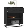 Image de vidaXL Buffet noir 68x35x76 cm bois d'ingÃ©nierie