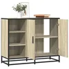Image de vidaXL Buffet chÃªne sonoma 92x35x76 cm bois d'ingÃ©nierie