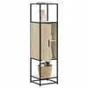 Image de vidaXL Buffet haut chêne sonoma 35,5x35x139 cm bois d'ingénierie métal849035