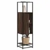 Image de vidaXL Buffet haut chêne marron 35,5x35x139 cm bois d'ingénierie métal849038