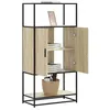 Image de vidaXL Buffet haut chêne sonoma 68x35x139 cm bois d'ingénierie métal849040