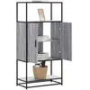 Image de vidaXL Buffet haut sonoma gris 68x35x139 cm bois d'ingÃ©nierie et mÃ©tal