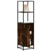 Image de vidaXL Buffet haut chêne fumé 35,5x35x139 cm bois d'ingénierie métal849046