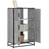 Image de vidaXL Buffet haut sonoma gris 68x35x106,5 cm bois ingÃ©nierie et mÃ©tal