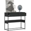 Image de vidaXL Vidaxl Table Console Noir 90x35x80 Cm Bois D'ingénierie