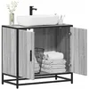 Image de vidaXL Armoire de lavabo de salle de bain sonoma gris 65x33x60 cm
