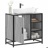 Image de vidaXL Armoire de lavabo de salle de bain sonoma gris 65x33x60 cm849287