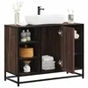 Image de vidaXL Armoire lavabo de salle de bain chêne marron bois d'ingénierie849293