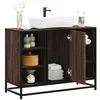 Image de vidaXL Armoire lavabo de salle de bain chÃªne marron bois d'ingÃ©nierie