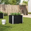 Image de vidaXL Jardinière noir 80x60 cm bois massif de pin3295420