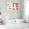 Image de vidaXL Cadre de lit d'enfants forme de maison 90x200cm bois massif pin