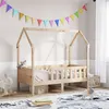 Image de vidaXL Cadre de lit d'enfants forme de maison sans matelas pin850713