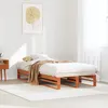 Image de vidaXL Cadre de lit sans matelas cire marron 75x190 cm bois pin massif