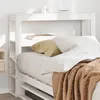 Image de vidaXL TÃªte de lit avec Ã©tagÃ¨res blanc 75 cm bois massif de pin