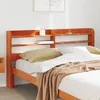Image de vidaXL Vidaxl Tête De Lit Avec Étagères Marron Cire 135 Cm Bois Massif De Pin