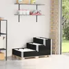 Image de vidaXL Lit surélevé à 3 niveaux noir 120x80 cm bois de pin massif4010310