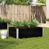 Image de Vidaxl JardiniÃ¨re Noir 120x80 Cm Bois Massif De Pin