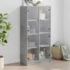 Image de vidaXL Buffet haut avec portes gris béton 68x37x142 cm bois ingénierie3295860